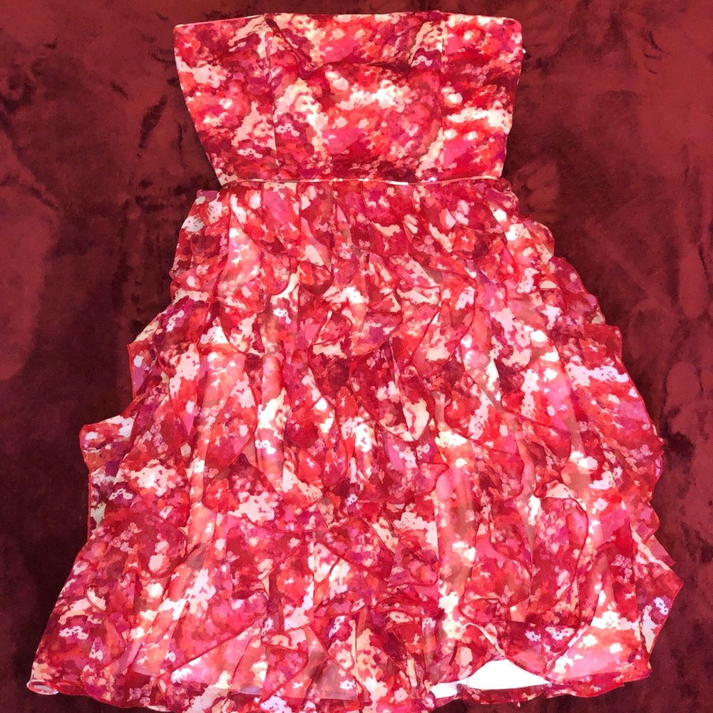 White House Black Market Floral Chiffon Dress